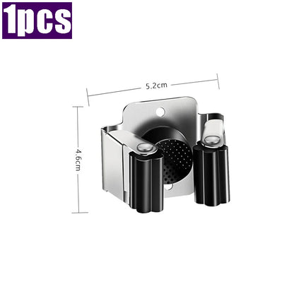 4PCS GripLock™ Stainless Steel Mop & Broom Holder – Smart Wall Organizer[🇺🇸US Shipping 3-5days]