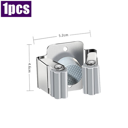 4PCS GripLock™ Stainless Steel Mop & Broom Holder – Smart Wall Organizer[🇺🇸US Shipping 3-5days]