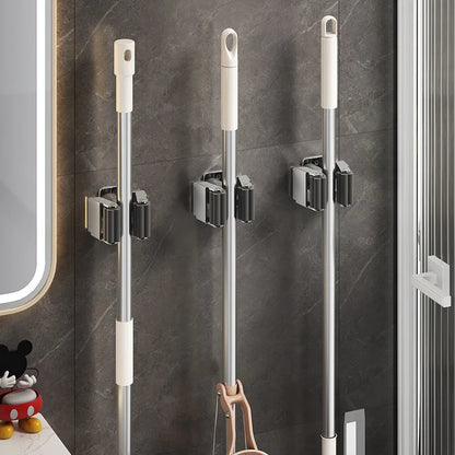 4PCS GripLock™ Stainless Steel Mop & Broom Holder – Smart Wall Organizer[🇺🇸US Shipping 3-5days]